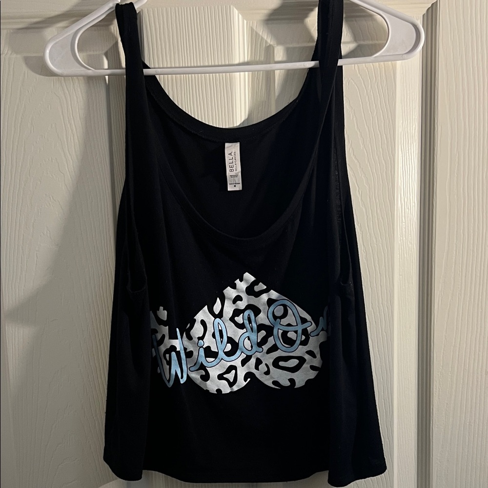 Black and Blue Heart Graphic Tank Top